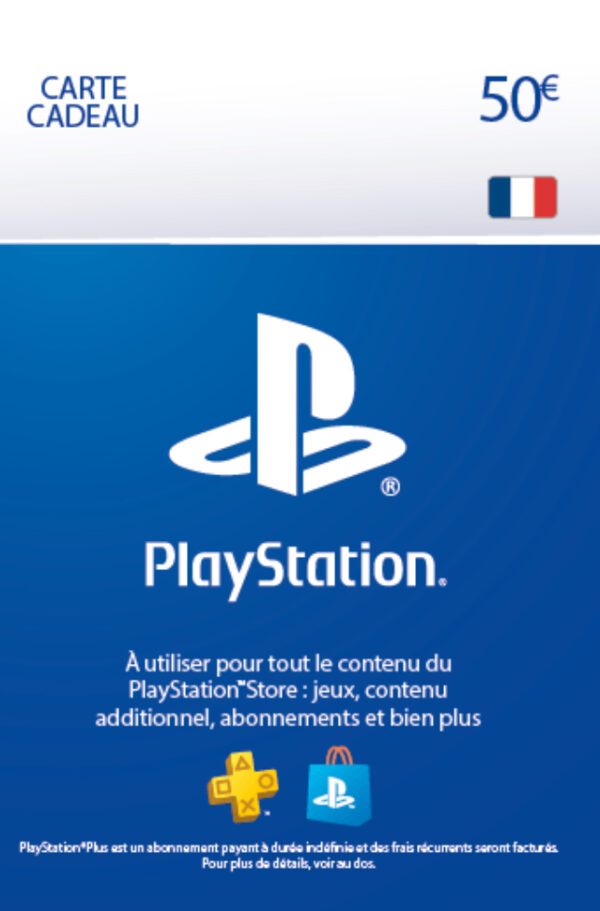 Carte prépayée Playstation Network France 50€