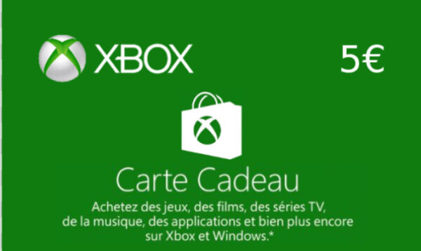 Carte Prépayée Xbox live 5€ Europe